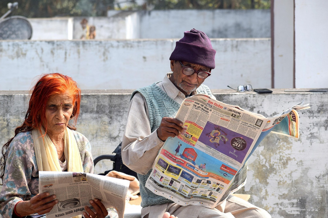 older couple outdoors smiling